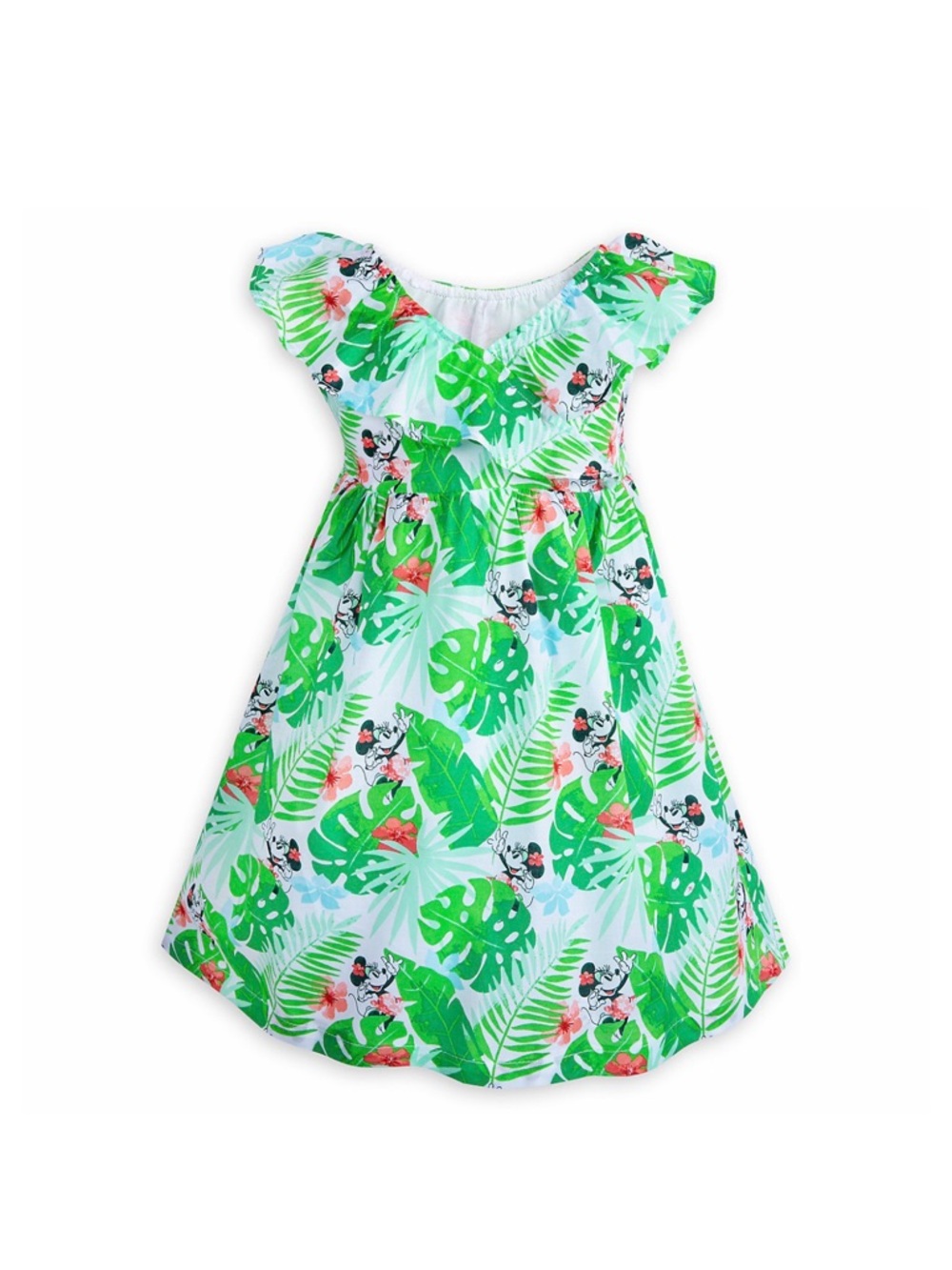 Disney Girls Tropical Dress with Minnie Print